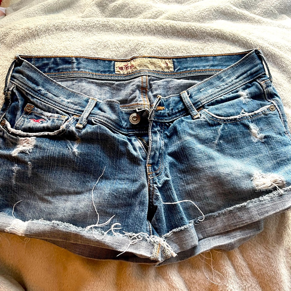 Hollister Ripped Jean Shorts